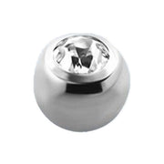 STAINLESS Jewelled Balls (Clear Crystal) 1.6x4mm  (10)
