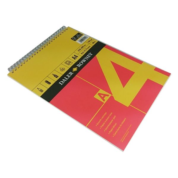 Cartridge A4 Spiral Sketch Book 25 x 150gsm Sheets