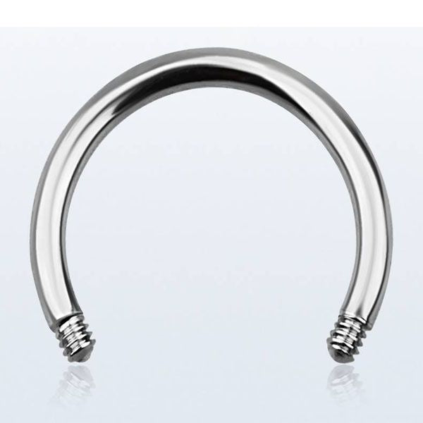 Polished Titanium Circular Barbell Bar (10) 1.2x12mm