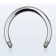 Polished Titanium Circular Barbell Bar (10) 1.6x10mm