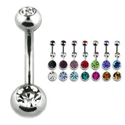 Naval Bar 1.6 x 10mm Stainless Mixed 2 Jewel (5)