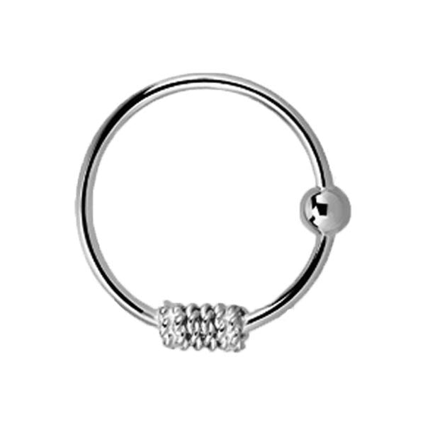 Sterling Silver Twisted Wire .08 x 10mm Nose Hoop