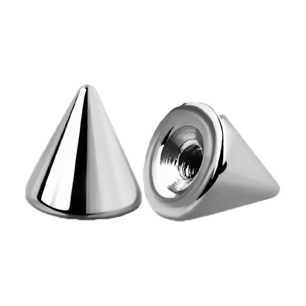 Polished Titanium 1.6 x 5mm Cone (10)