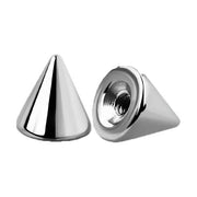 Polished Titanium 1.6 x 5mm Cone (10)