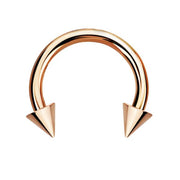 Rose Gold Coned Circular Barbell 1.2 x 10mm (5)