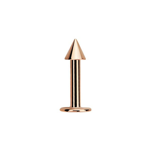 Rose Gold Coned Labret 1.2 x 8mm (5)