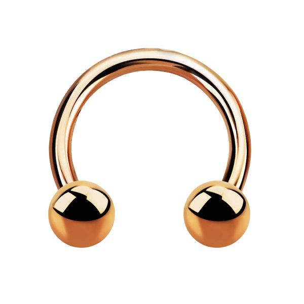 Rose Gold Circular Barbell 1.2 x 10mm (5)