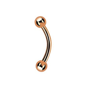 Rose Gold Curved Barbell 1.2 x 10mm (5)