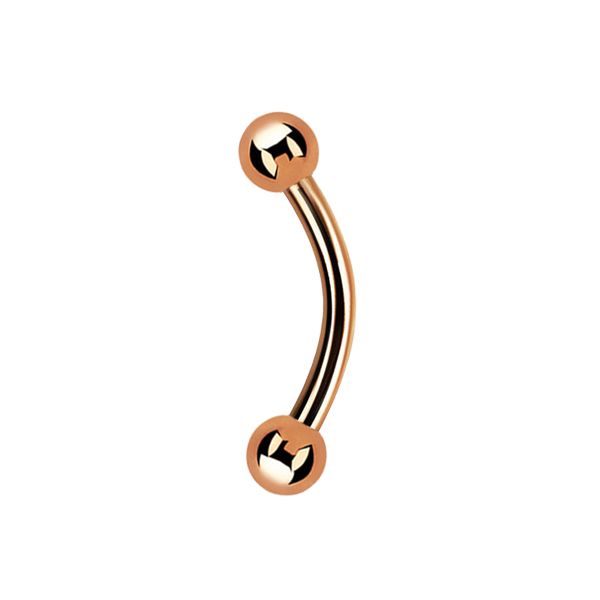 Rose Gold Curved Barbell 1.2 x 10mm (5)