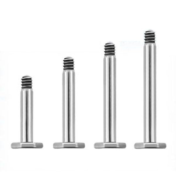 Polished Titanium Labret Bar (10) 1.2x6mm