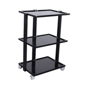Three Tier Glass Shelved Trolley