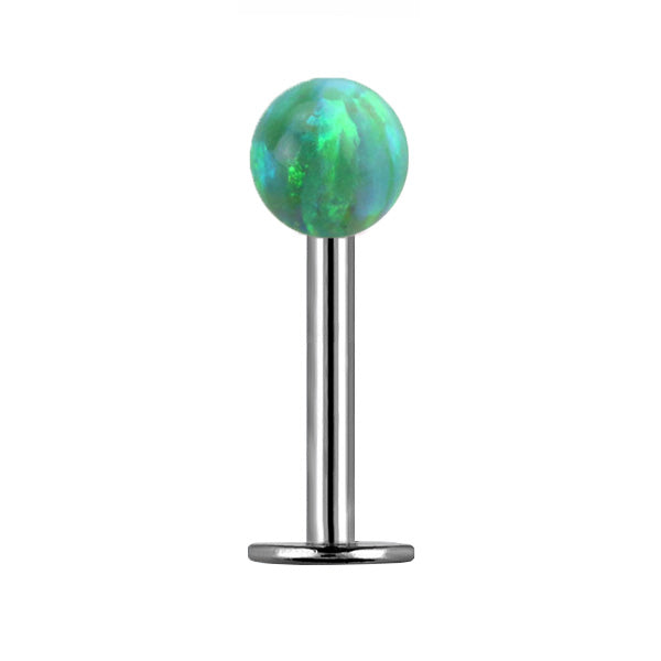 TITANIUM Labret Green Opal Ball (5) 1.2x10mm