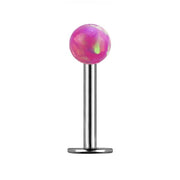 TITANIUM Labret Pink Opal Ball (5) 1.2x10mm