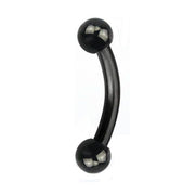 ANODISED TITANIUM Curved Barbell Black (5) 1.2x8mm