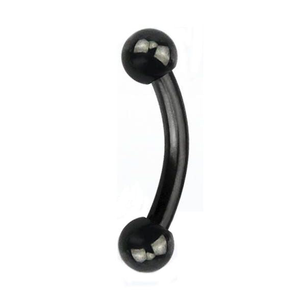 ANODISED TITANIUM Curved Barbell Black (5) 1.2x8mm
