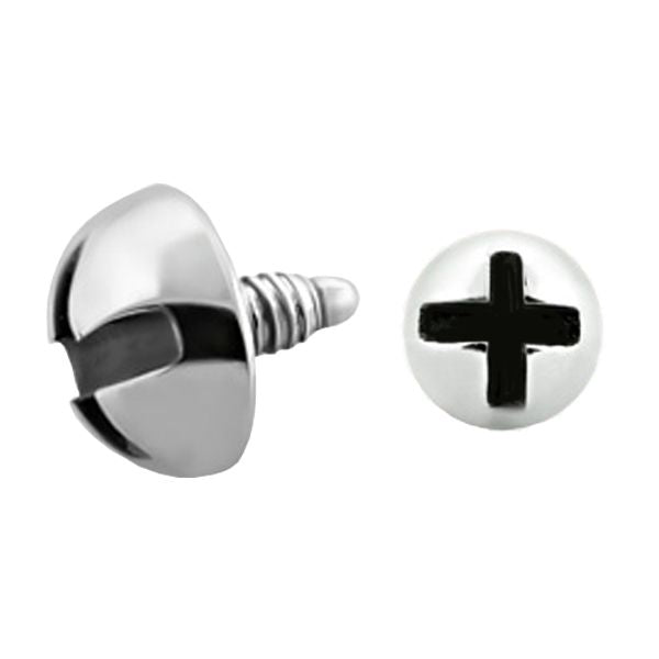 SURGICAL STEEL Dermal Top Round Screw (5) 1.2x6mm