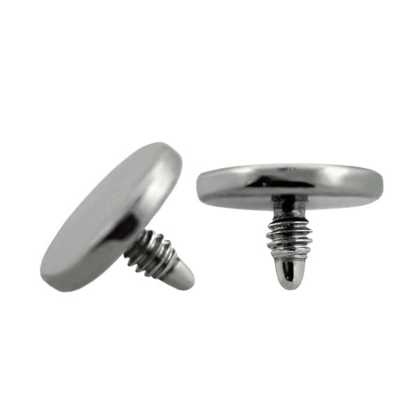 SURGICAL STEEL Dermal Top Flat Disk (5) 1.2x6mm