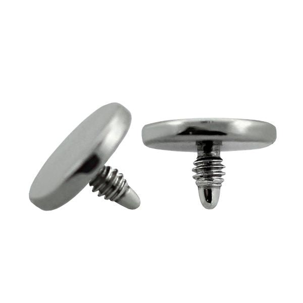 SURGICAL STEEL Dermal Top Flat Disk (5) 1.2x6mm