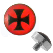 TITANIUM Dermal Top Iron Cross (5) 1.2x4mm