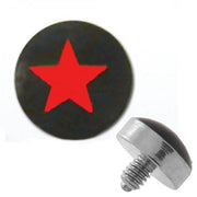 TITANIUM Dermal Top Red Star (5) 1.2x4mm