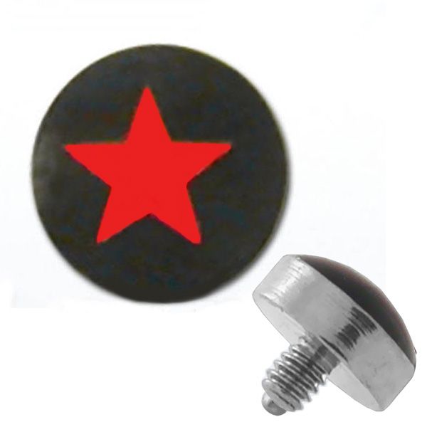 TITANIUM Dermal Top Red Star (5) 1.2x4mm