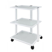 Luxury 3 Tier Trolley with Mag Lamp Holder White