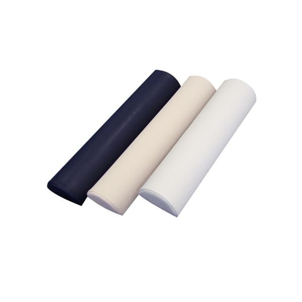 Half Round Jumbo Bolster White