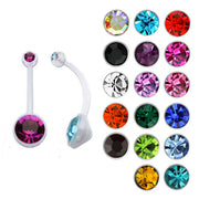 2 Jewelled Bio-Flex Naval Bar 1.6 x 16mm - Mixed (5)