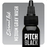 Eternal Ink Pitch Black Medium Greywash 4oz
