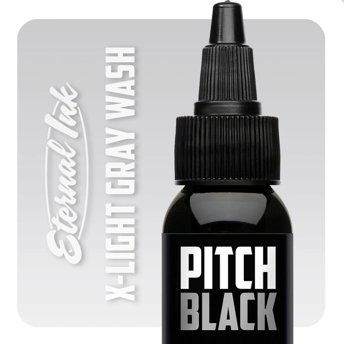 Eternal Ink Pitch Black X-Light Greywash 1oz