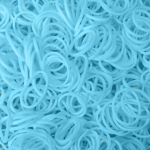Cyan Rubber Bands (100)