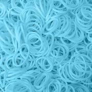 Cyan Rubber Bands (100)