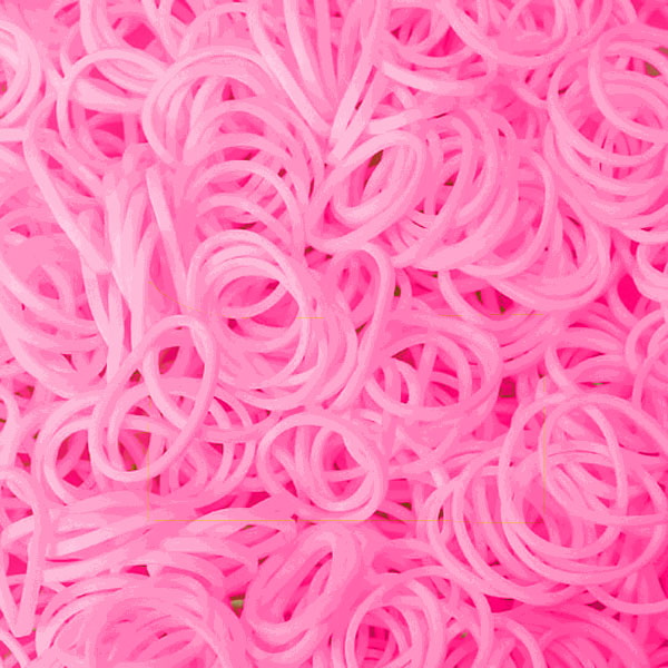 Pink Rubber Bands (100)