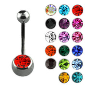 TITANIUM Jewelled Naval Bar (Mixed) 1.6x14mm (5)