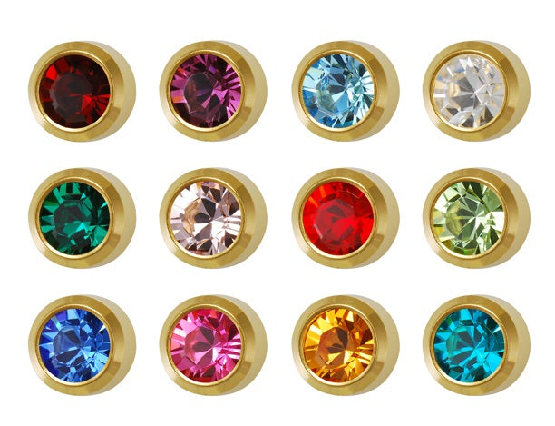 Studex Regular Birthstones Bezel Assorted Gold Plated (12)