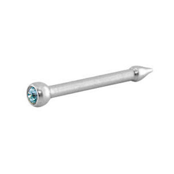 Studex Titanium 1mm Post Nose 2mm Aquamarine (3)