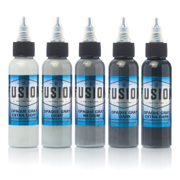 Fusion Opaque Grey 5 Bottle SET 2oz