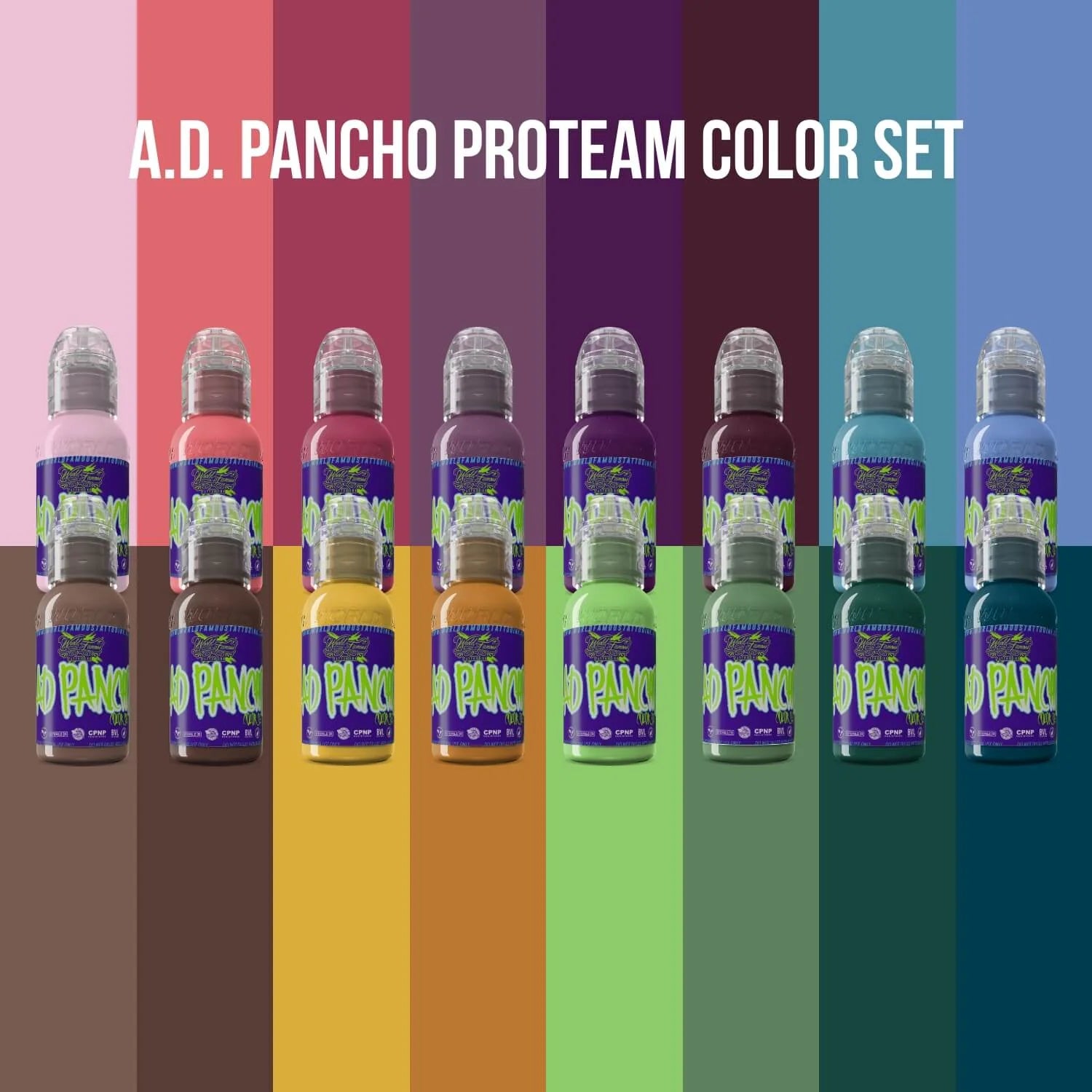 World Famous Ink ProTeam (AD Pancho) SET 16 x 1oz