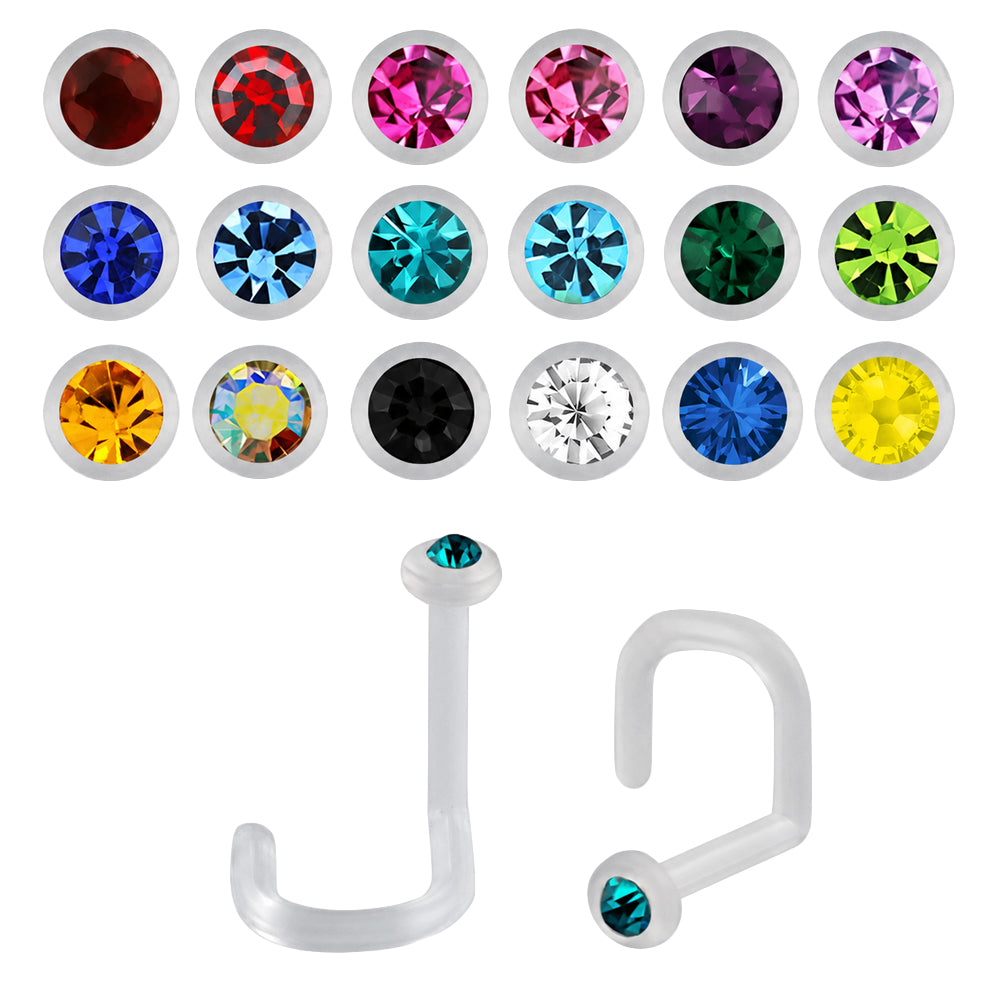 Bio-Flex Nose Screw with Crystal 1mm