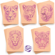 Stencil Skins Big Cat Set (5 A5 Sheets)