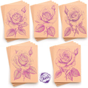 Stencil Skins Realistic Rose Set (5 A5 Sheets)