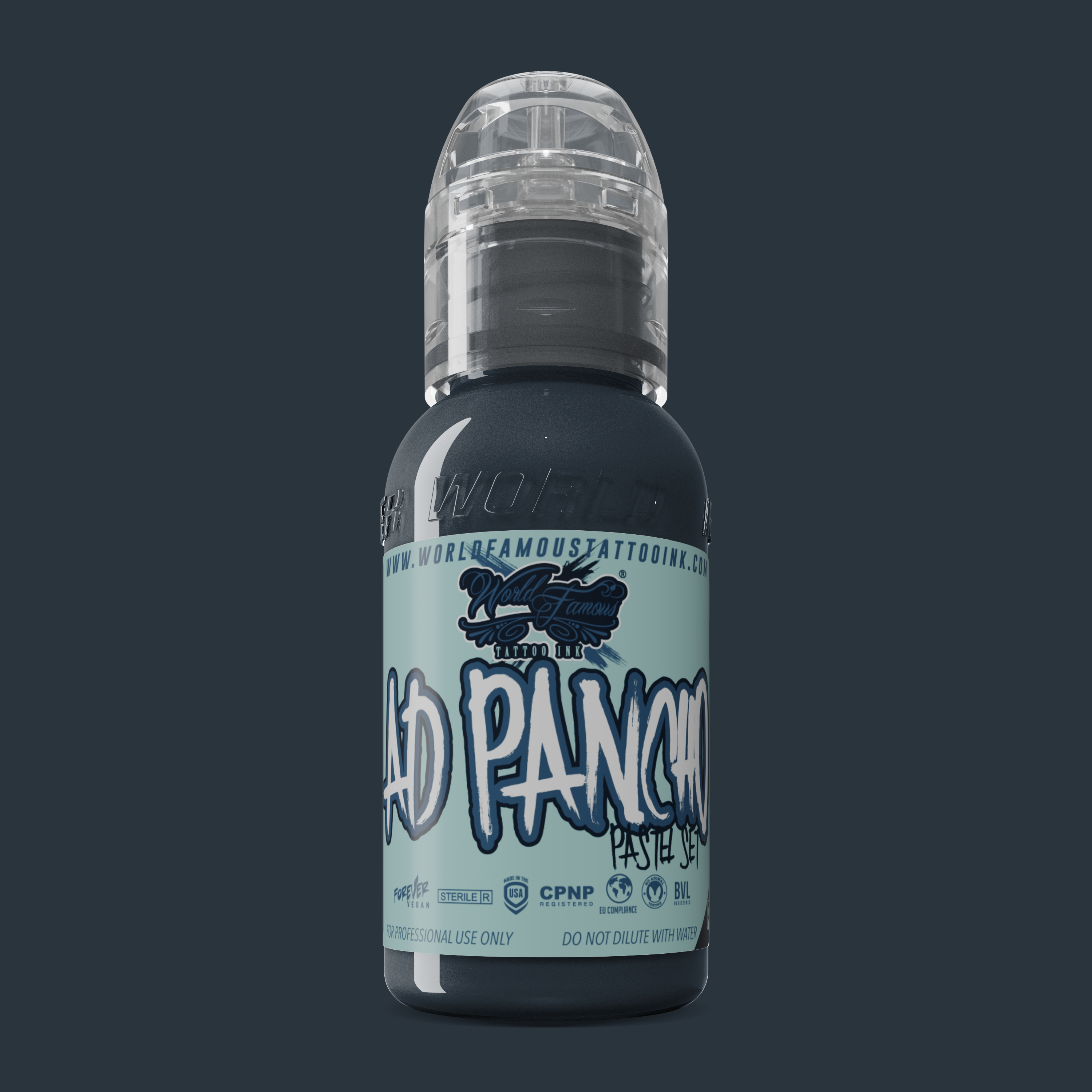 World Famous Ink Pancho Pastel 4 Grey 4oz