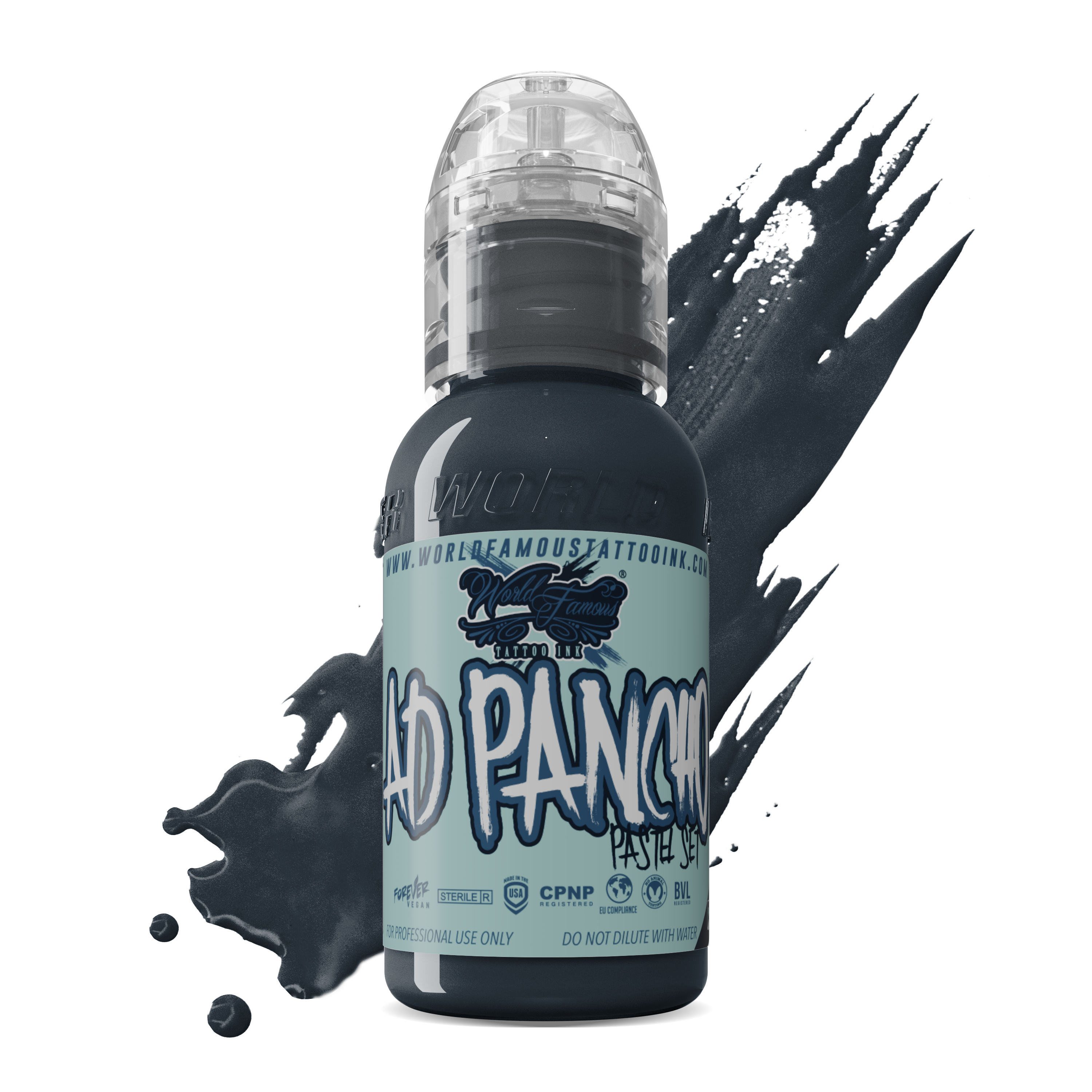 World Famous Ink Pancho Pastel 4 Grey 4oz