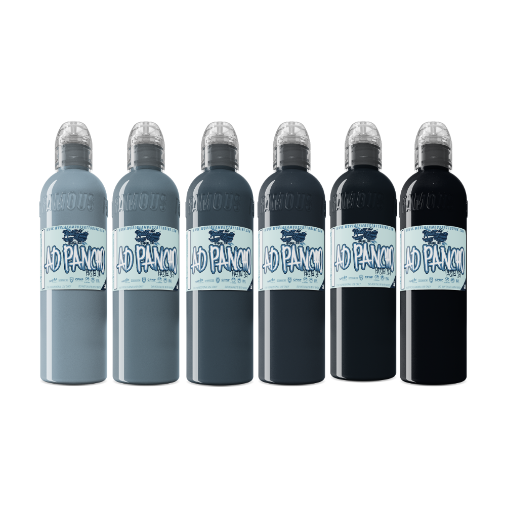 World Famous Ink Pastel Grey (AD Pancho) SET 6 x 4oz