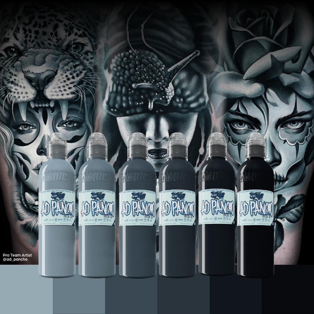 World Famous Ink Pastel Grey (AD Pancho) SET 6 x 4oz