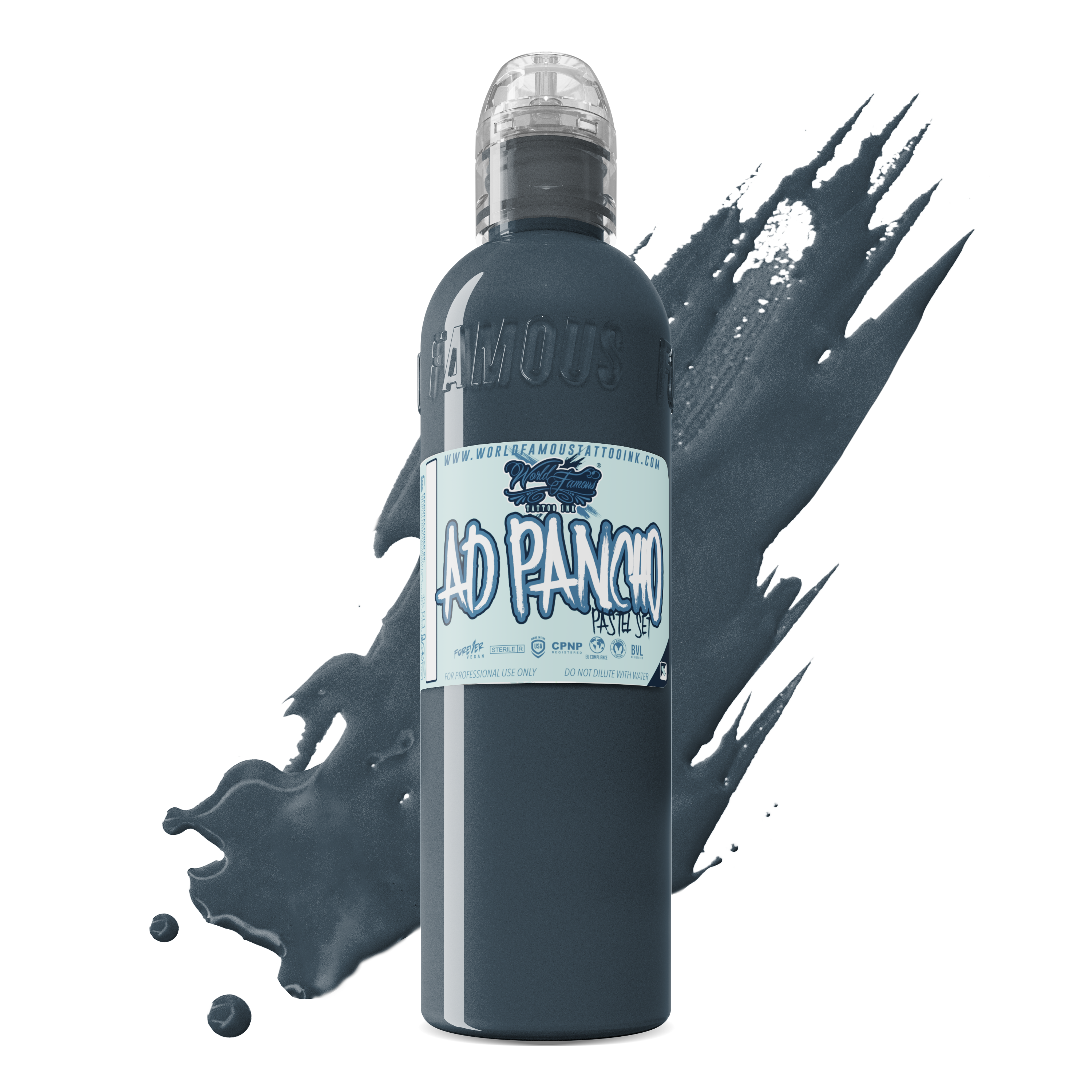 World Famous Ink Pancho Pastel 3 Grey 4oz