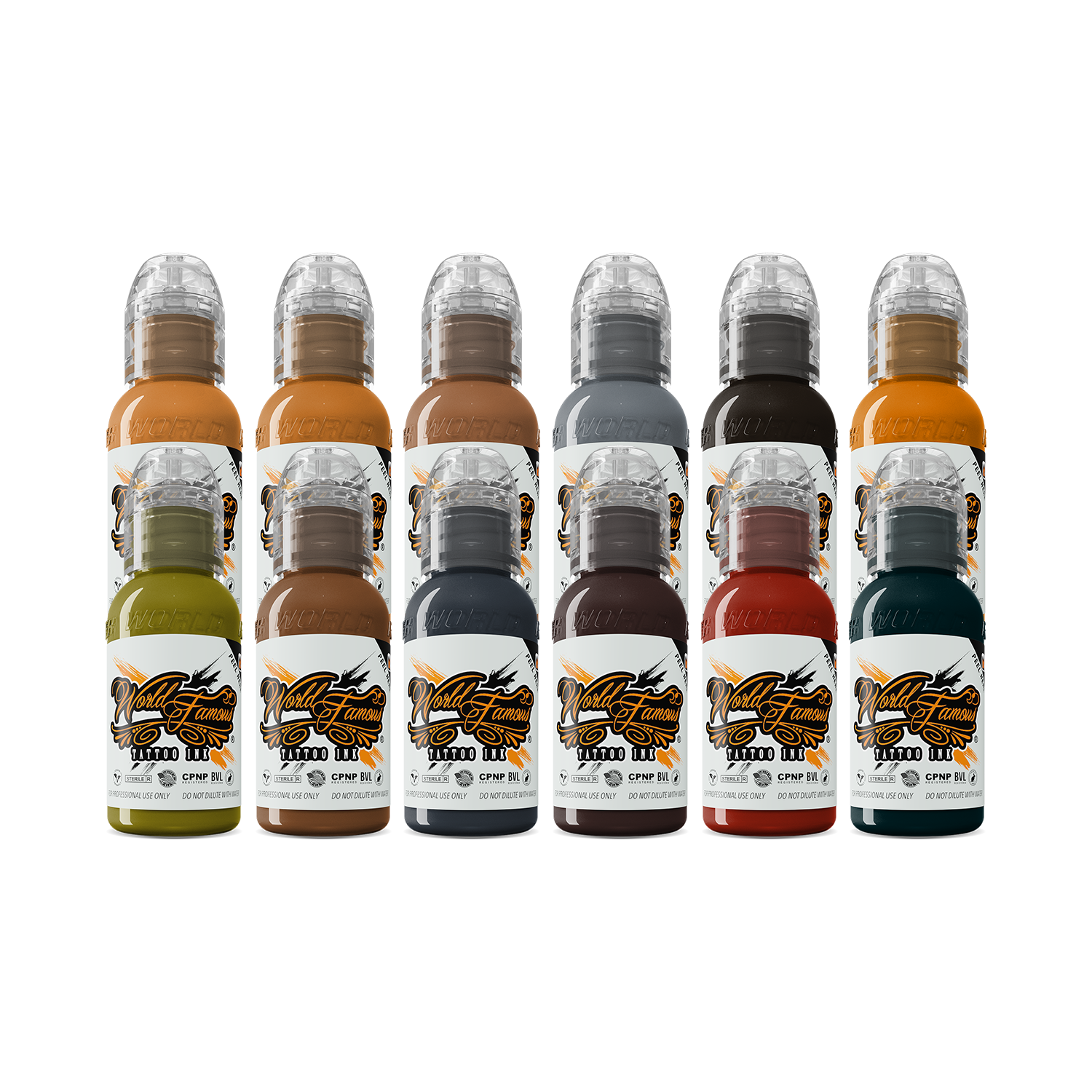 World Famous Ink Earthtone SET 12 x 1oz