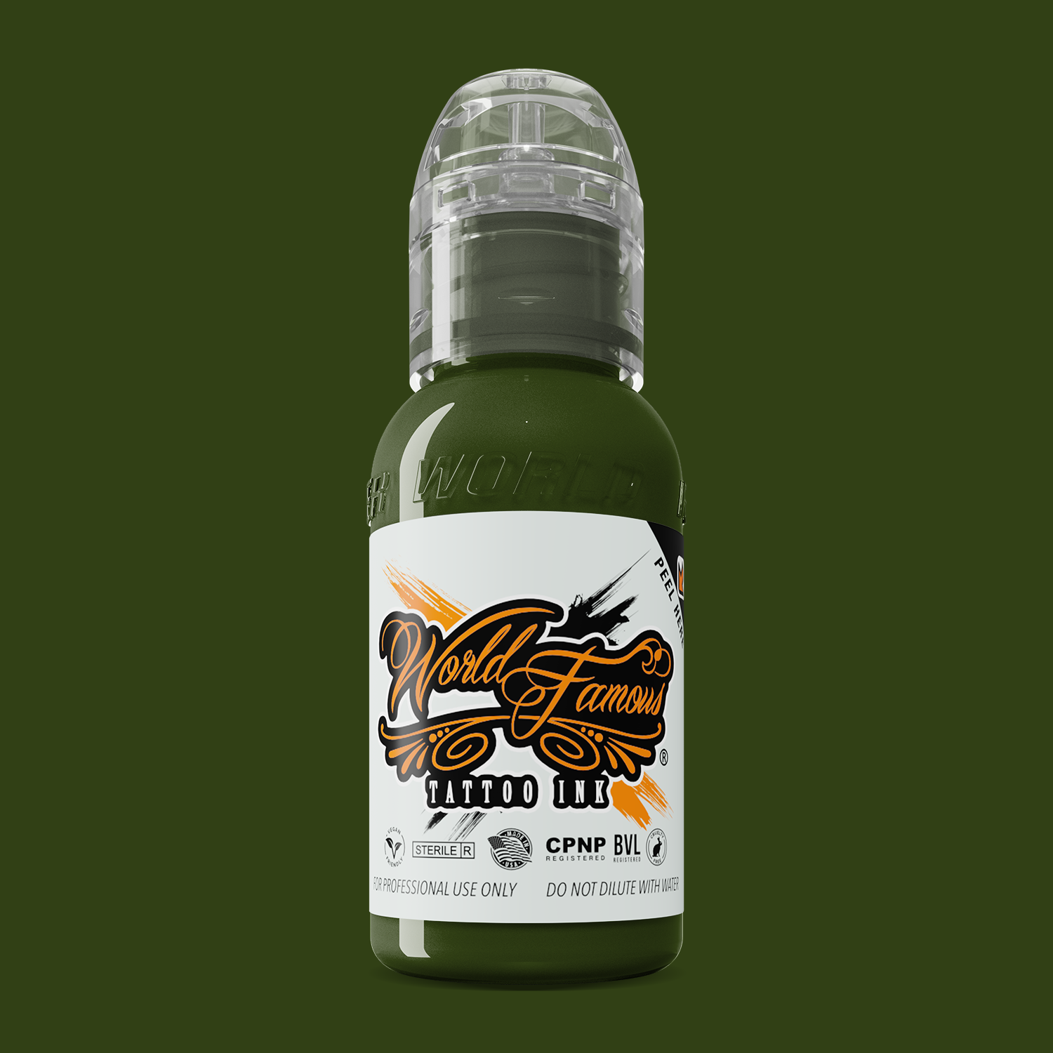 World Famous Ink Jay Freestyle Olive Green 1oz