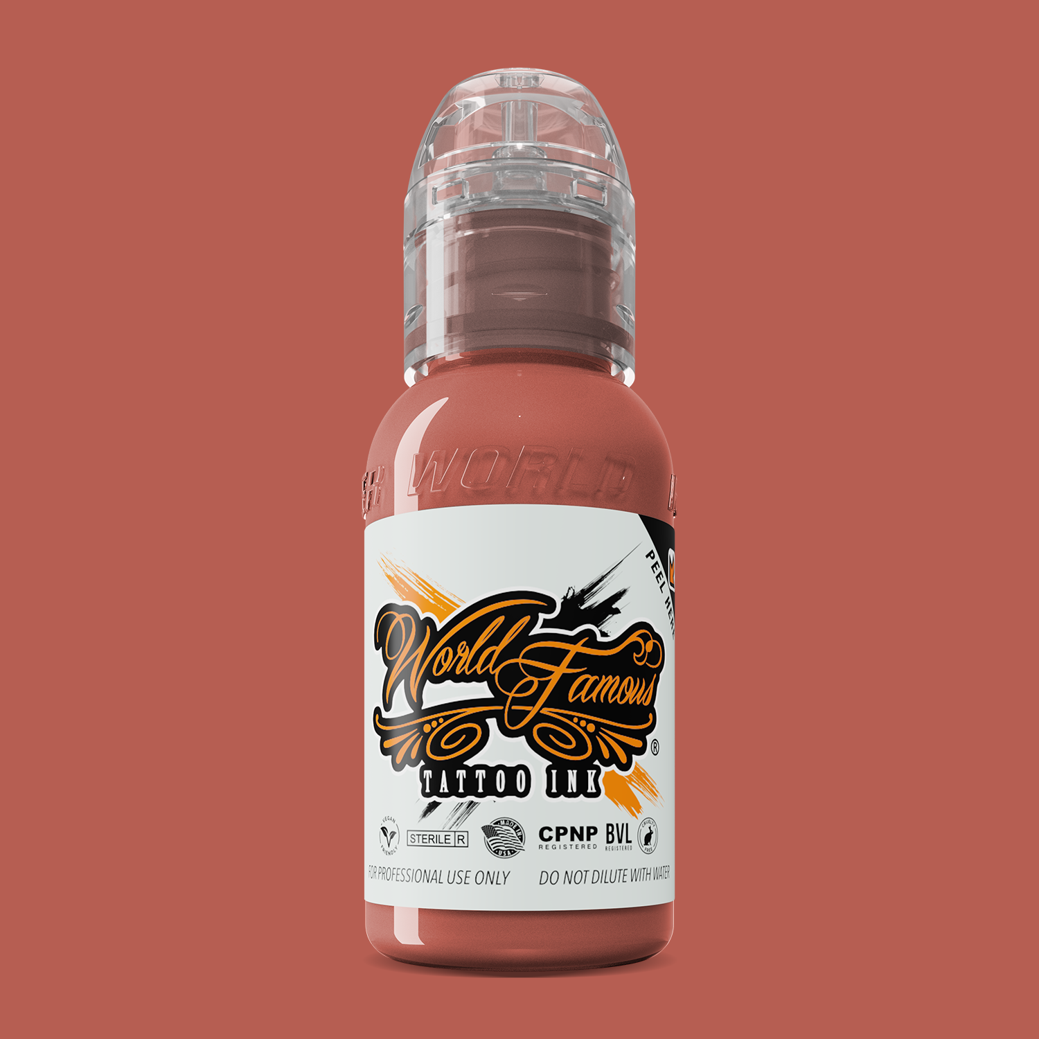World Famous Ink Warm Peach (Pink Ribbon) 1oz