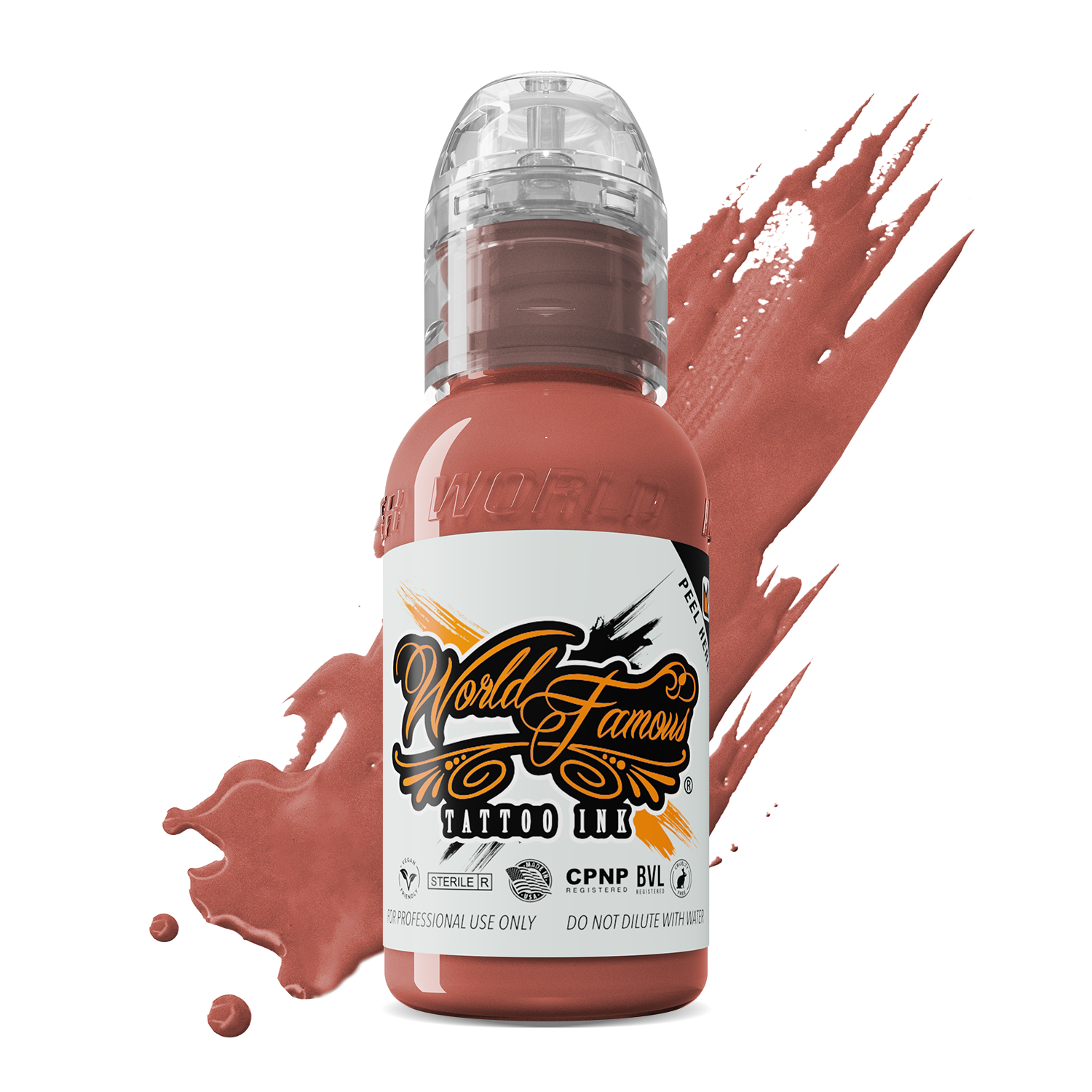 World Famous Ink Warm Peach (Pink Ribbon) 1oz
